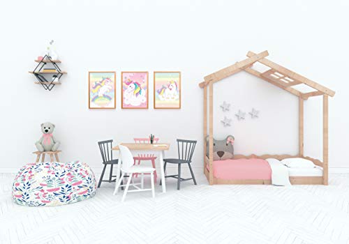 Set Of 3 Unicorn Posters Kids Bedroom