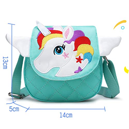 Turquoise Rainbow Unicorn Handbag For Girls  