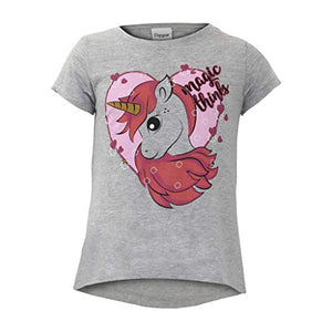 Unicorn Magical Girls T-Shirt | Grey | Girls Clothing | Popgear