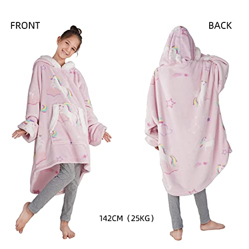 Girls Unicorn Oversized Hoodie | Soft Fleecy Material
