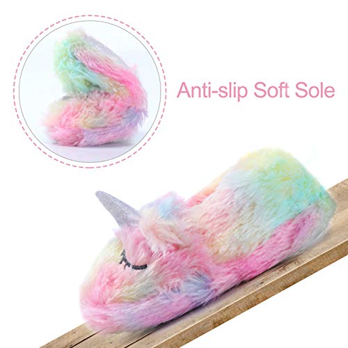 Girls Unicorn Slippers | Fluffy 