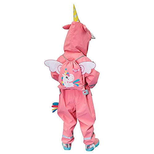 Pink Unicorn Puddle Suit For Girls 