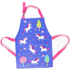 Cute Unicorn Apron For Kids | Blue & Pink