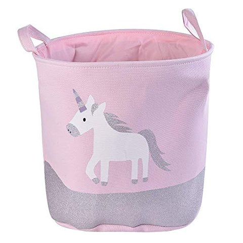 Pink, Grey, White Unicorn Storage Bag