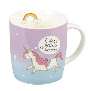 Funny Unicorn Ceramic Mug - Lilac Pink