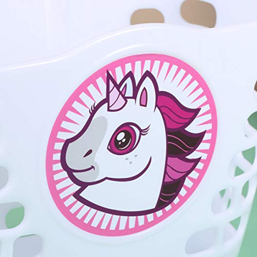 Unicorn Bike Basket For Kids Bike White 