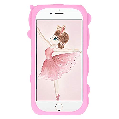 Liangxuer Vivid Unicorn Case for iPhone 7 Plus/8 Plus/6 6s Plus 5.5",Soft 3D Silicone Cute Animal Rubber Cover,Kawaii Cartoon Girls Kids Cases.Fun Character Protector Skin Shell for 6Plus
