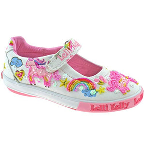 Lelli Kelly White unicorn girls shoes 