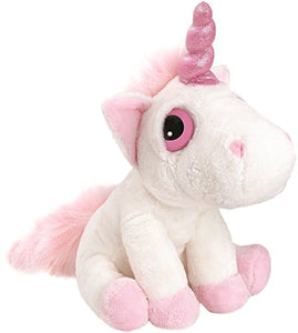Suki Gifts Mystical Little Peepers Bella Unicorn Soft Boa Plush Toy (White and Pink, Small)