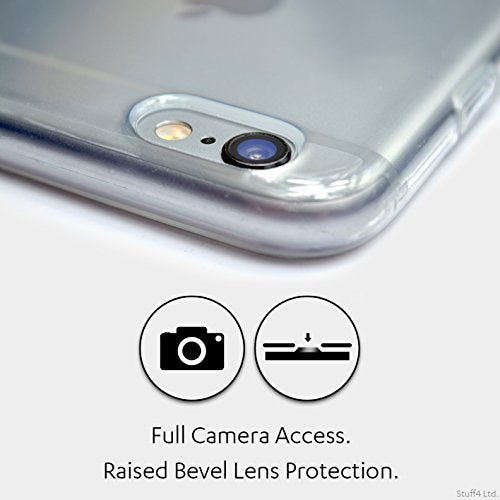 Stuff4 Phone Case for Apple iPhone X/10 Glitter Pattern Effect Unicorn Rainbow Design Transparent Clear Ultra Soft Flexi Silicone Gel/TPU Bumper Cover