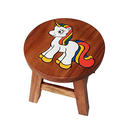 Wooden Stool Unicorn Themed For Kids 