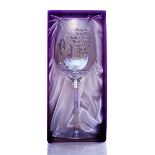 Present Idea Unicorn Wine Glass With Engraving