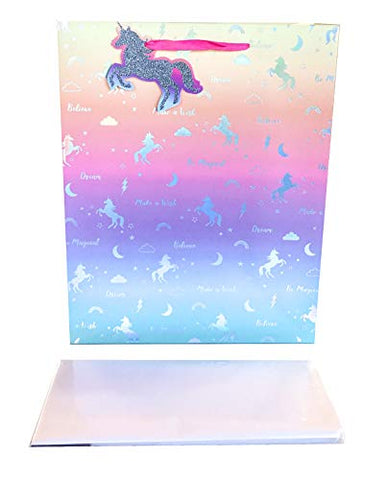 Ombre Unicorn Gift Bag Pastel 