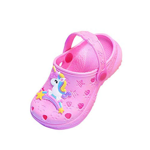 Crocs style girls unicorn pink shoe