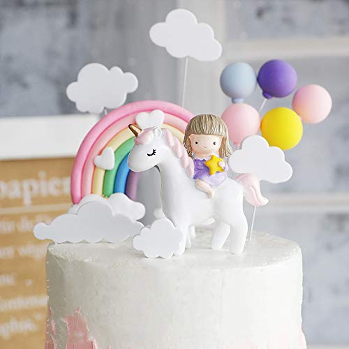 Unicorn & Rainbows Cake Topper | Happy Birthday 