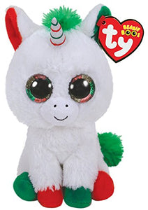 TY Beanie Baby Candy Cane Christmas Unicorn - 15cm