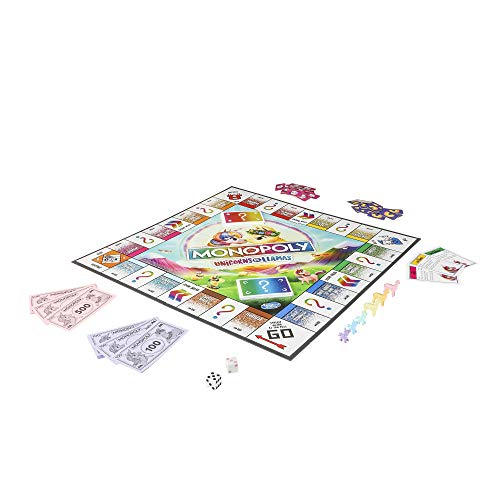 Monopoly Unicorns & Llamas Board Game 