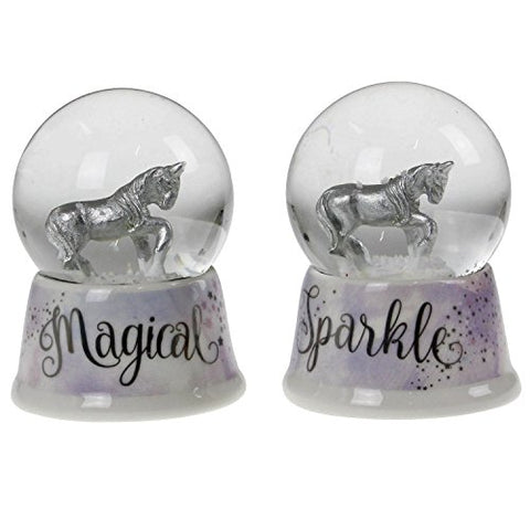 Unicorn Snow Globe Dome | Home Decor Ornament | Glittered Snowglobe Set Gift