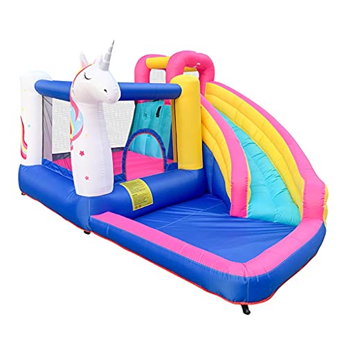 Multi- Coloured Unicorn Bouncy Castle For Kids 