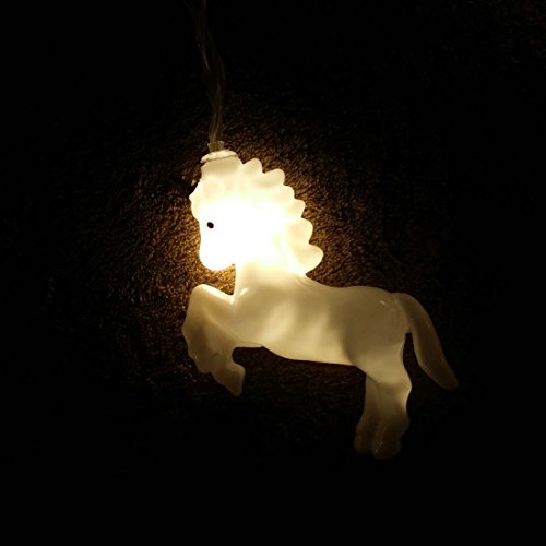 Unicorn Shape Decorative Fairy Night Mood Lights - 1.5m 10LEDs - Bedroom, Baby Room, White Light Colour