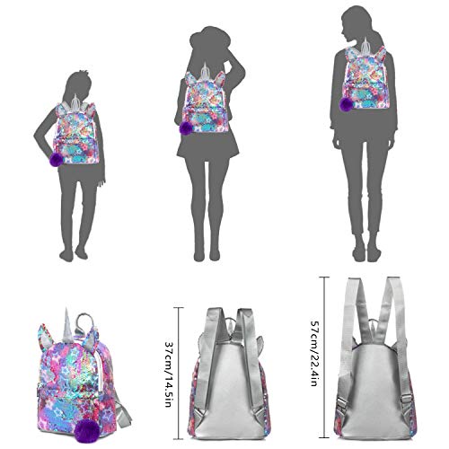 Unicorn Sequined Backpack For Girls 