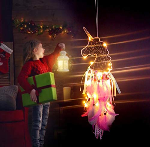 Nice Dream Light Up Dream Catchers for Kids - Handmade for Girls Bedroom