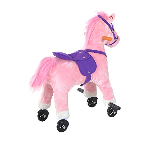 Kids Unicorn Wheeled Pony | Padded & Soft 