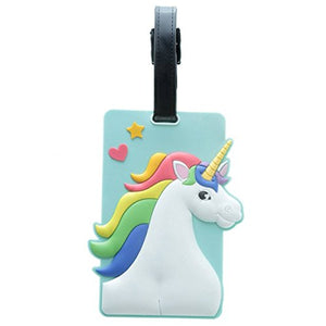 Enchanted Unicorn Rainbow PVC Luggage Suitcase Tag 