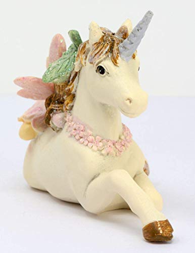 Pretty Fairy On Unicorn Ornament 