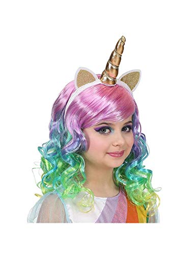Children's Unicorn Wig With Horn | Multi-Coloured