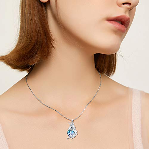Unicorn Necklace | Silver & Purple Crystal 
