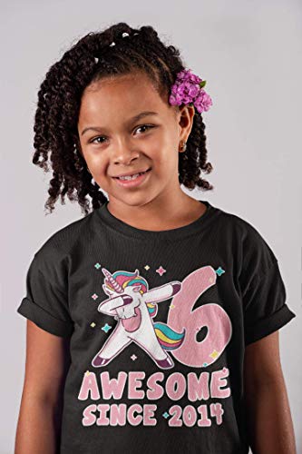 Unicorn Gift | Personalised Year & Age T-Shirt For Girls 
