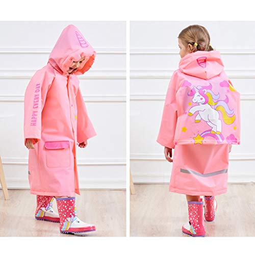 Kids Unicorn Raincoat Pink