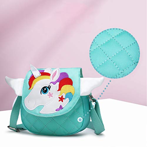 Rainbow Unicorn Girls Handbag | Turquoise 