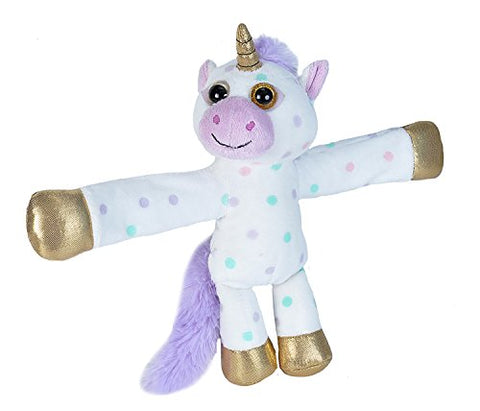 Huggers Polka Dot Unicorn | Soft Plush Toy Slap Bracelet | 20 cm | Wild Republic