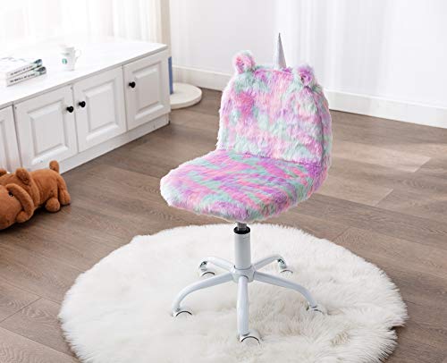 Unicorn Swivel Chair For Kids | Faux Fur 