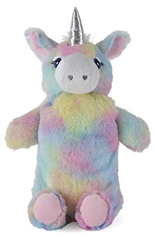 Rainbow Unicorn | Hot Water Bottle With Soft Plush Removable Cover 