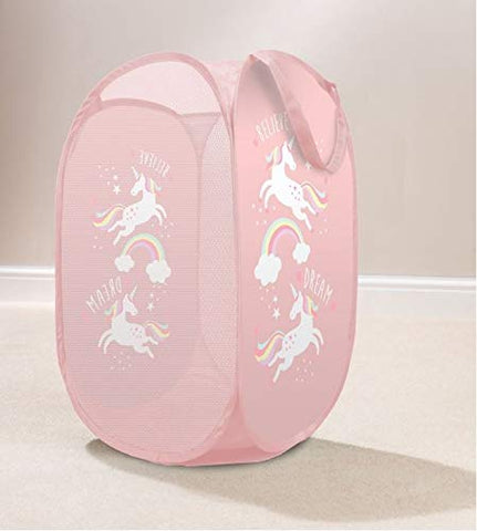 Pink Pop Up Unicorn Laundry Basket 