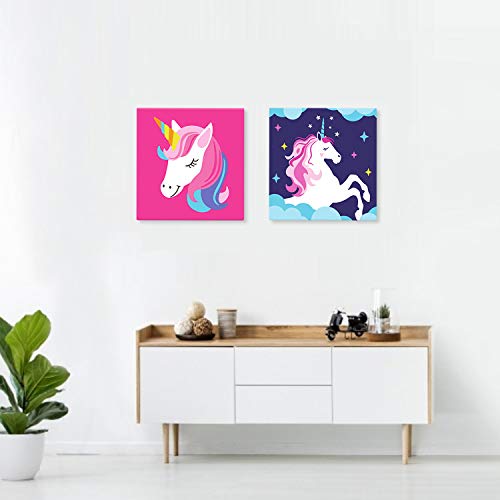 Tacobear Unicorn Paint by Numbers for Children DIY Oil Painting Kids Paint Unicorn Arts and Crafts for Kids Paint by Numbers Animals Unicorn Painting for Kids Beginners Unicorn Gifts for Girls Boys