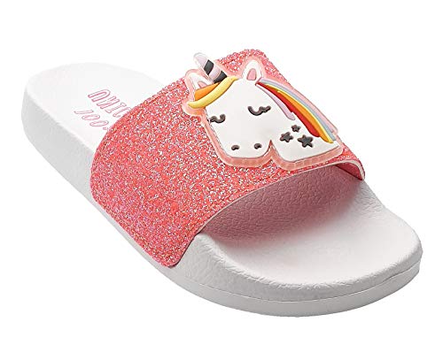Unicorn pink glitter kids shoes pool 
