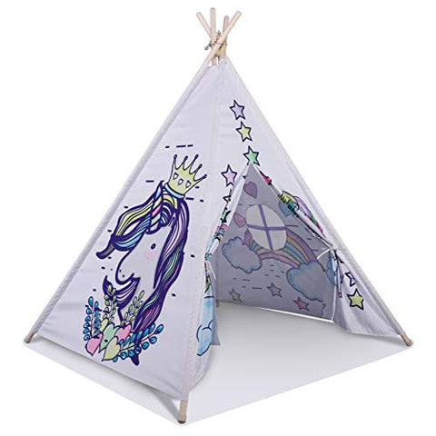 Kids Unicorn Teepee | Portable Play Tent For Children | Unicorn Design