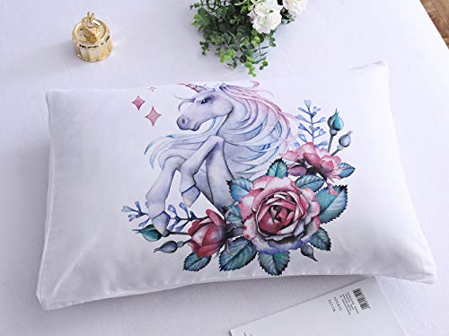 Unicorn & Roses Design Duvet Cover Set