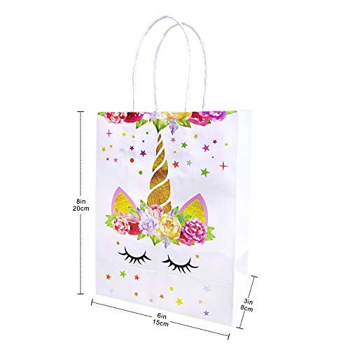 Unicorn Party Bags | Paper Goodies Gift Loot Sweet Bag | For Girls Kids Birthday (12Pcs)