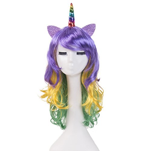 Unicorn Women's Hair Wig | Fancy Dress | Headband | Carnival Party Cosplay Costume