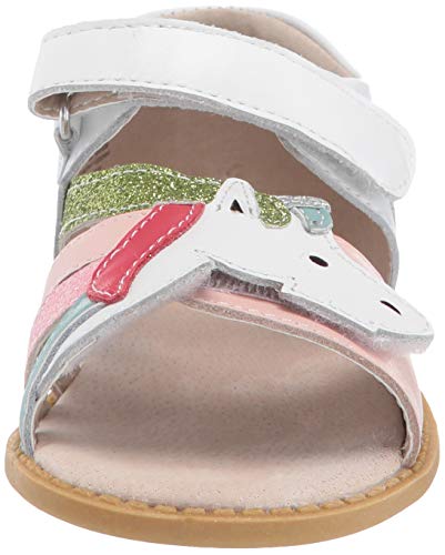 Unicorn girls gold glitter pink white sandal