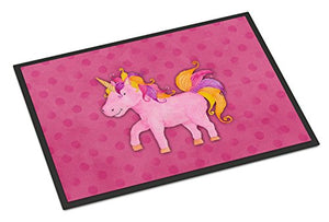 Cute Pink and colourful unicorn themed mat for outdoors and indoors. Teenage girls bedroom!