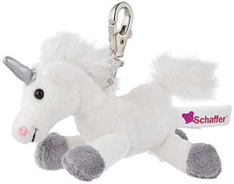 Unicorn Keyring Soft Toy | White & grey | Rudolph Schaffer 