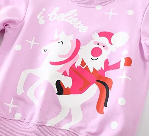 Pink Unicorn & Santa Christmas Jumper | Sweatshirt 