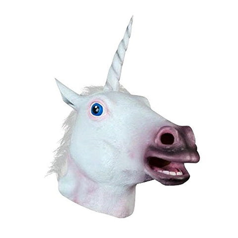 Adults Unicorn Head Mask | Latex | Costume Fancy Dress Party 
