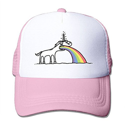 Women's Rainbow Unicorn Baseball Cap Visor Trucker Hat -  Pink -  One Size